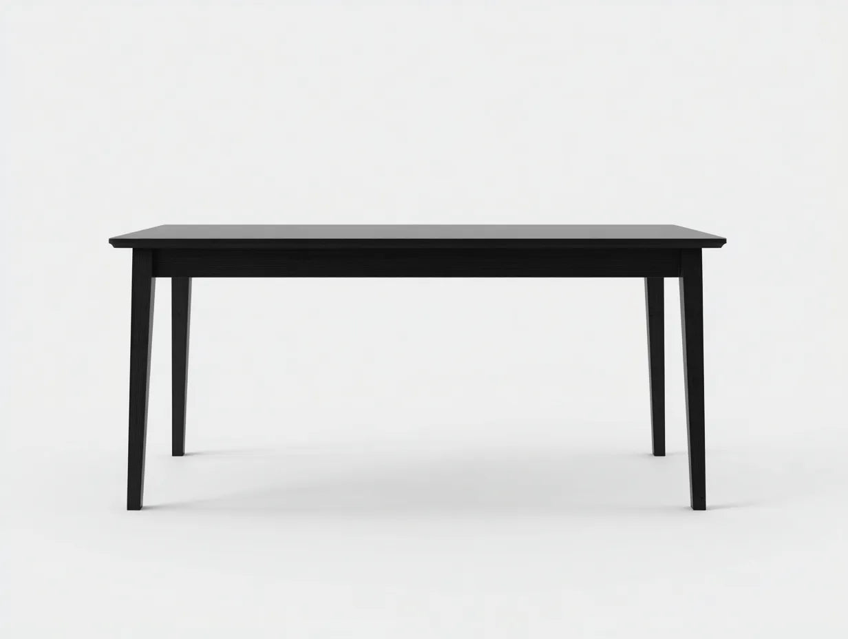 Esstisch Holz 150x85x75 cm - schwarz - schlichte Tischplatte für Esszimmer