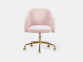 Bürostuhl mit Kunstlederpolster 64x66x112 cm - Beige und Chrom und Schwarz - hoher Rücken für Büro