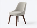 Esszimmerstuhl Stoff 51x56x84 cm - Beige und Dunkelbraun - weich gepolstert für Esszimmer
