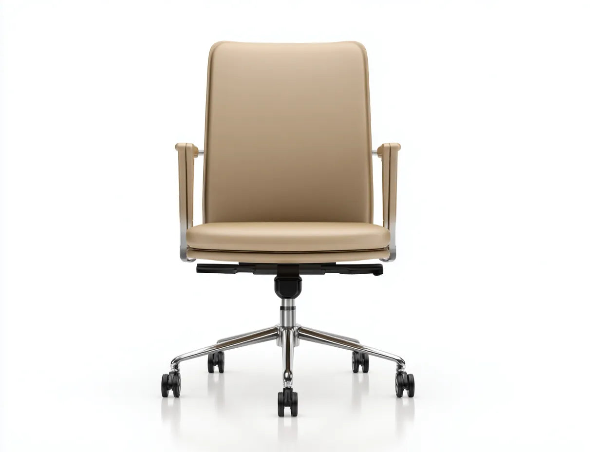 Bürostuhl mit Netzrücken und Stoffpolster 61x63x98 cm - Weiß und Hellgrau und Schwarz - Armlehnen für Büro
