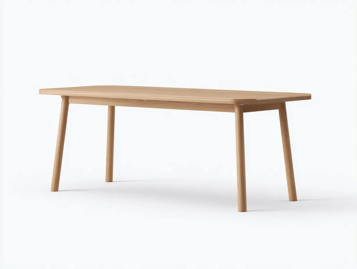 Esstisch Holz 170x85x75 cm - naturholz - rechteckig mit schlanken Beinen für Esszimmer