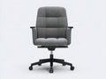 Bürostuhl mit grauem Stoffpolster 65x67x106 cm - Grau und Schwarz - gepolsterte Rückenfelder für Büro