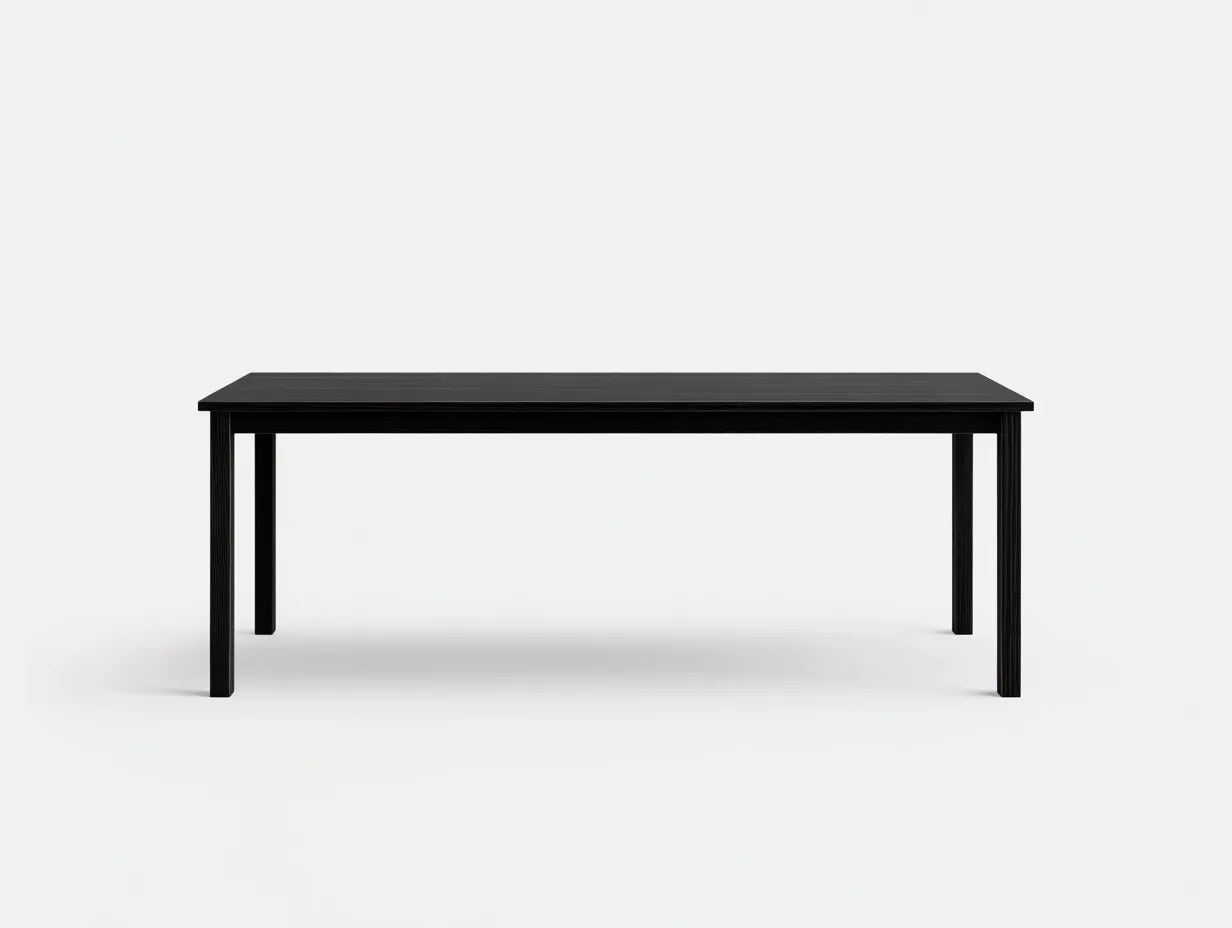 Esstisch Holz 160x80x75 cm - schwarz - rechteckige Form für Esszimmer