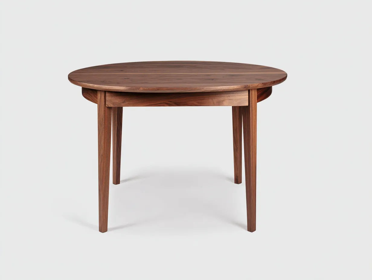 Esstisch Holz 120x120x76 cm - walnussbraun - runde Form für Esszimmer