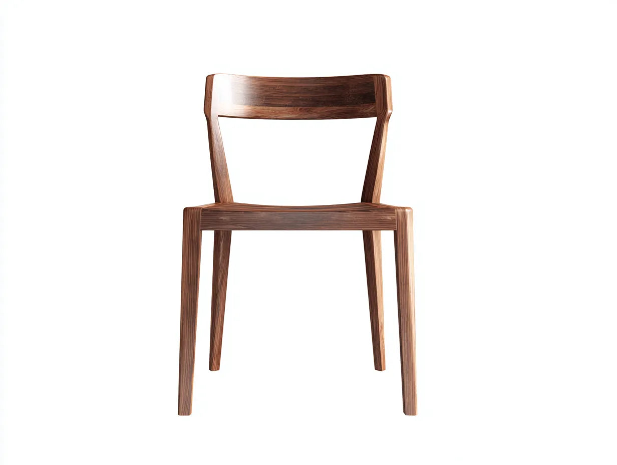 Esszimmerstuhl Holz 47x52x80 cm - Walnuss - offene Rückenlehne für Esszimmer